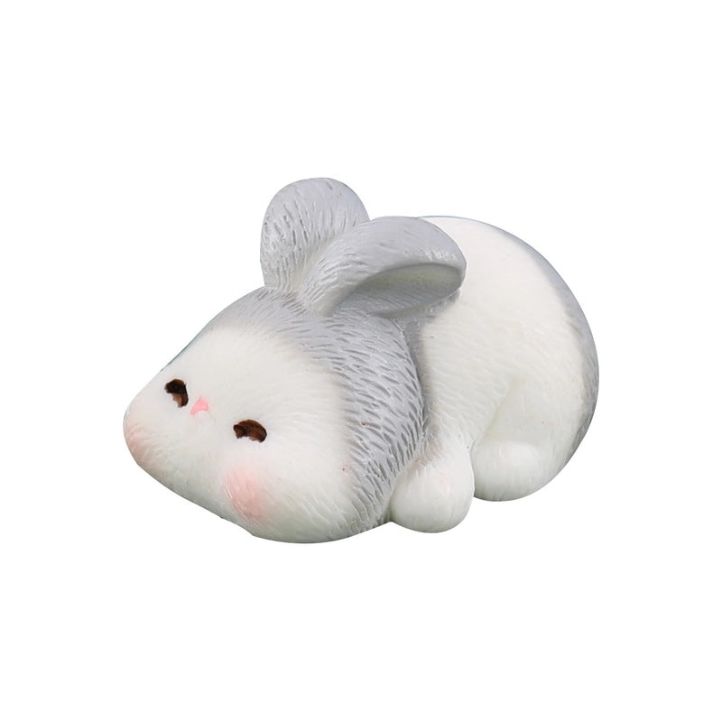 3 Pieces Cute Miniature Rabbit Family Figurines Resin Animal Decor Desktop Ornaments|Home Decor & Figurines