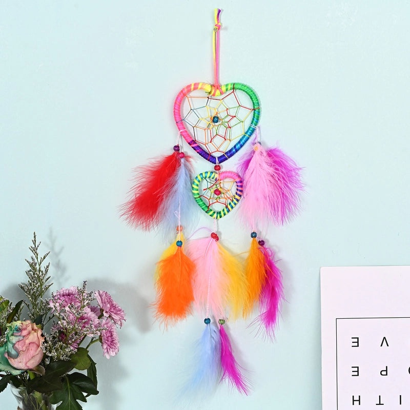 Minimalist Grid Wood Feather Dreamcatcher Decoration | Home Decor & Wall Art