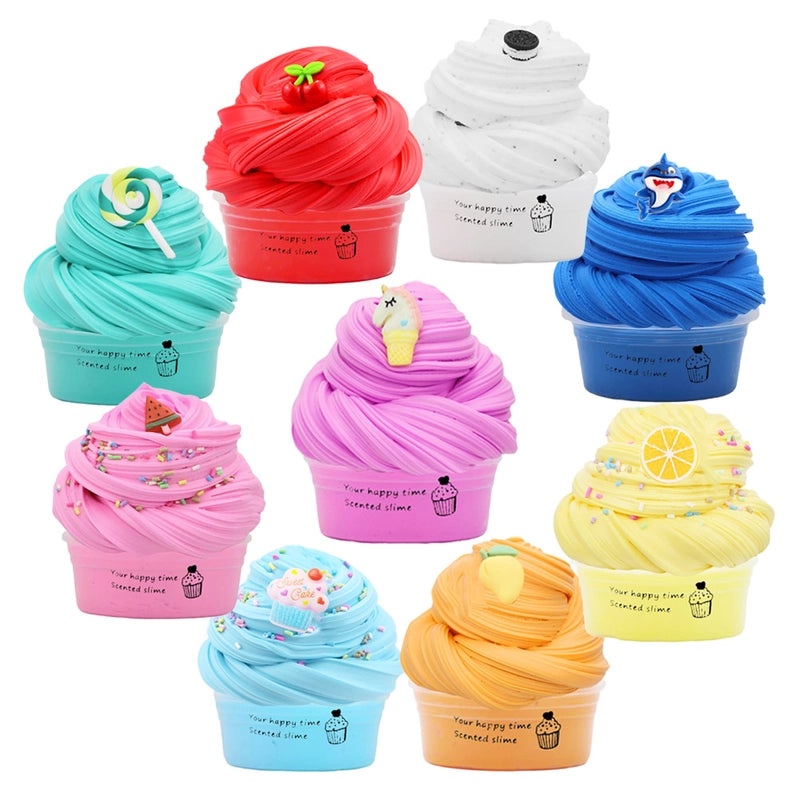 Ultra Light DIY Clay Set 9 Colors Non-Sticky Modeling Mud Cotton Flower Puff Toys | Arts & Crafts Supplies