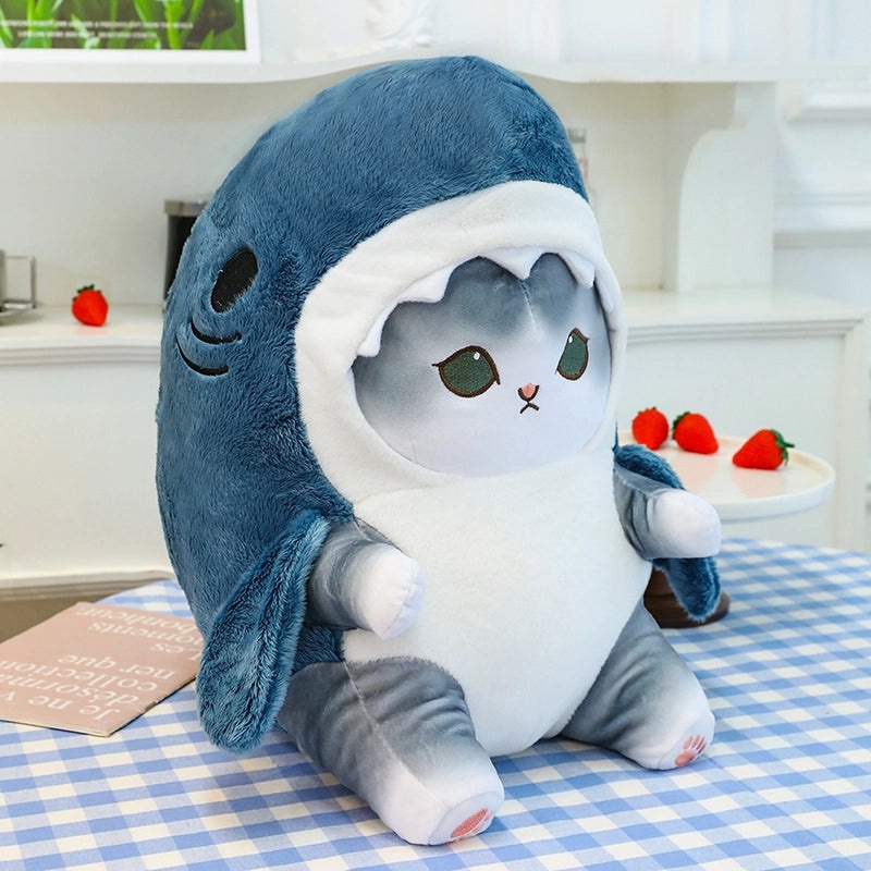 Cute Cat and Shark Plush Stuffed Animals Soft PP Cotton Toys for Kids|Plush Toys & Stuffed Animals
