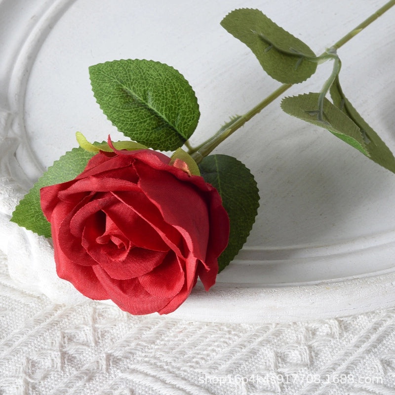 Artificial Rose Single Stem Flannel Flower for Home Wedding Valentine's Day Decoration|Home Decor & Wedding Accessories