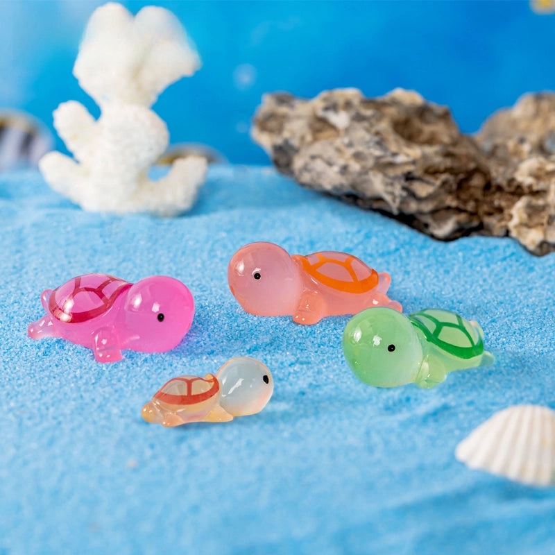 Luminous Mini Turtle Resin Ornament for Fish Tank Moss Landscaping | Aquarium Decorations