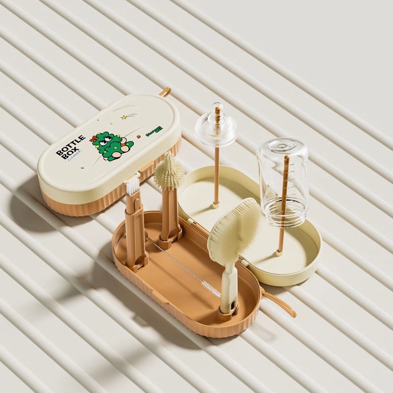 Multifunctional Baby Bottle and Nipple Cleaning Brush Portable Straight Handle Water Cup Cleaner|Baby Bottle Brushes & Cleaning Tools