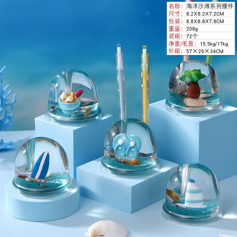 Creative Cartoon Liquid Oil Drop Ornament Transparent Acrylic Pressure Relief Craft|Home Decor Gifts