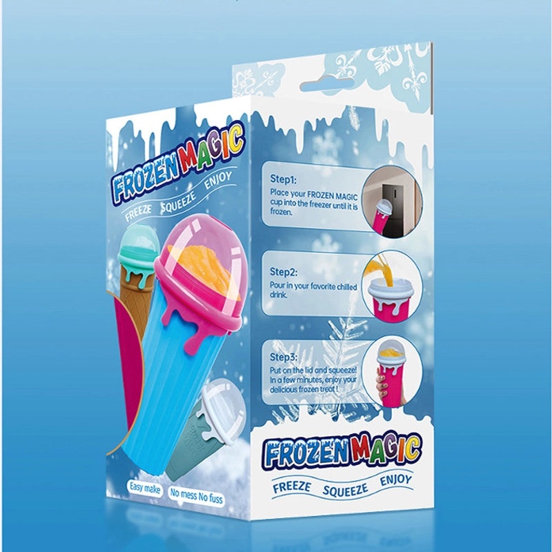 Large Capacity Double Silicone Fast Cooling Smoothy Cup Pinch Cup for Household Use|Kitchen & Dining Accessories