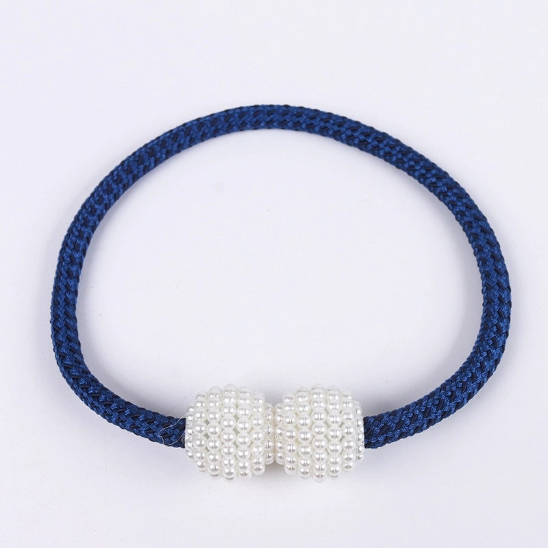Retro Elegant Geometric Pearl Curtain Tieback for Home Decor
