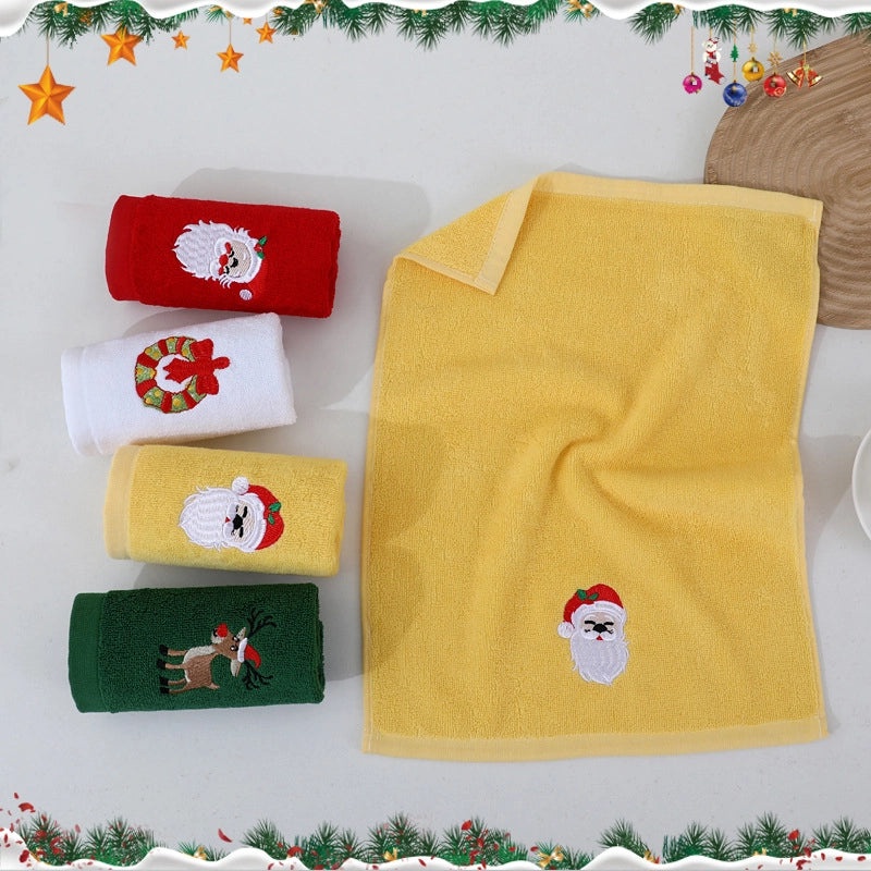 Christmas Embroidered Cotton Kitchen and Bathroom Towel Set Custom Halloween Christmas Gifts|Home & Kitchen Textiles