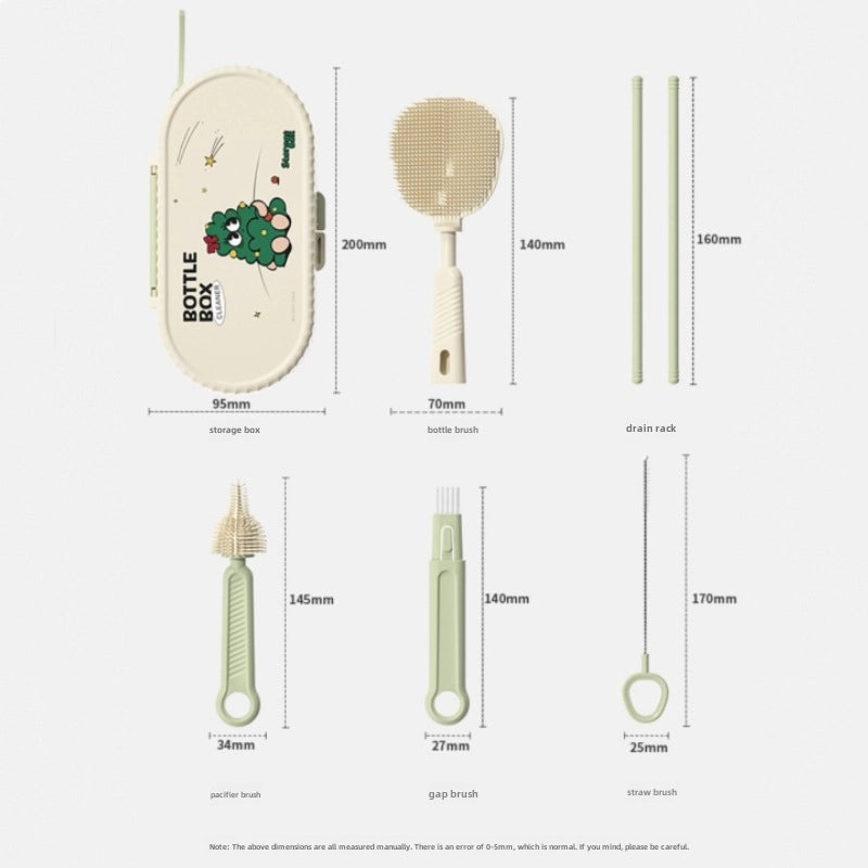 Multifunctional Baby Bottle and Nipple Cleaning Brush Portable Straight Handle Water Cup Cleaner|Baby Bottle Brushes & Cleaning Tools