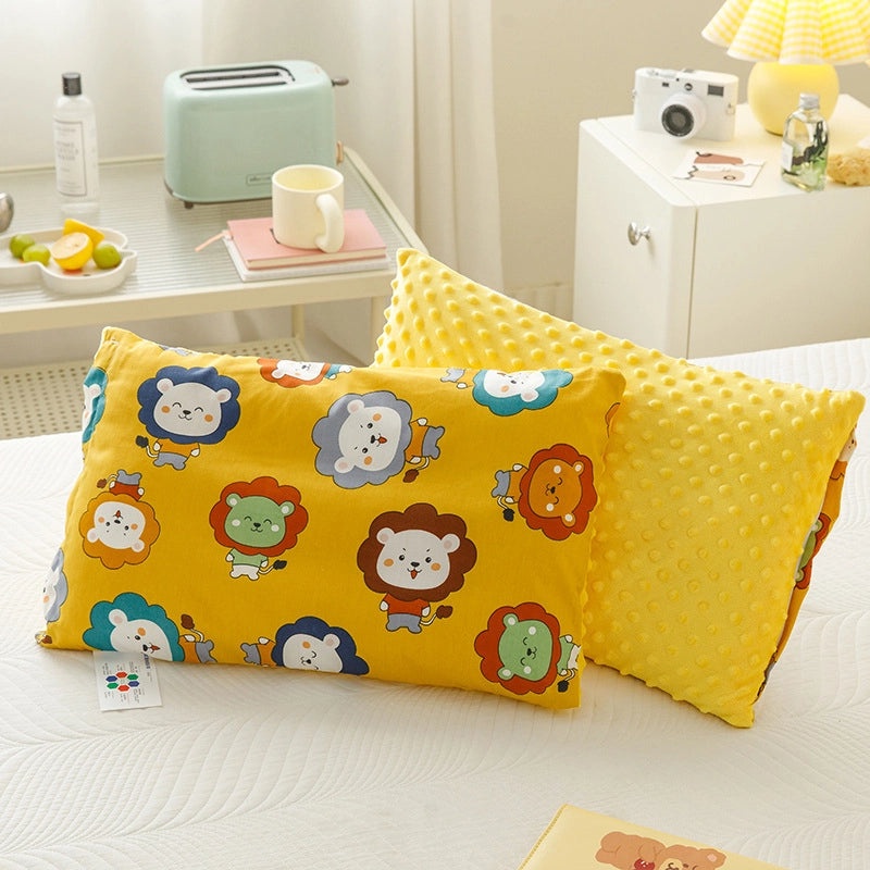 Premium Class A Cotton Baby Pillow Core | Soft Velvet Neck Support Pillow for Kids Nap | Machine Washable Nap Pillow | Baby Bedding Accessories |