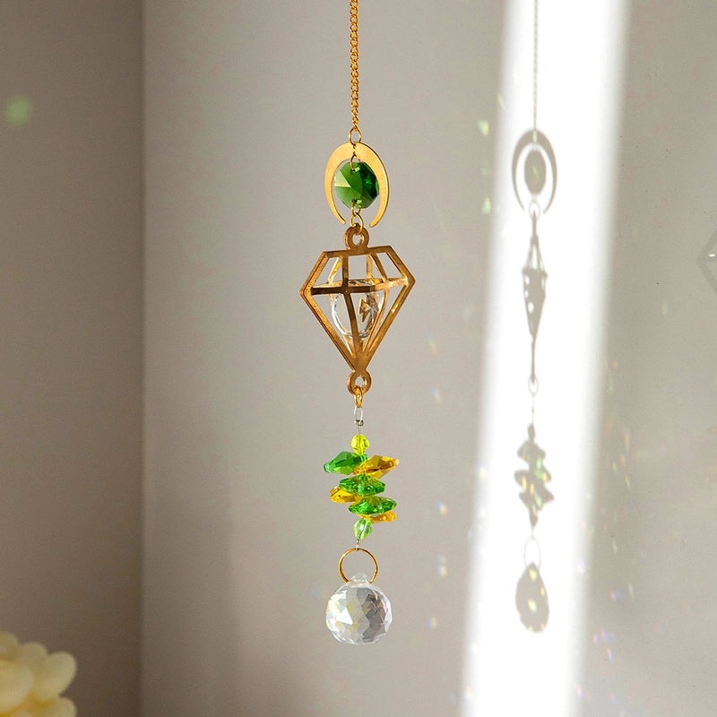 Elegant Heart-Shaped Crystal Suncatcher Wind Chime for Home Decor|Home Decor & Wall Art