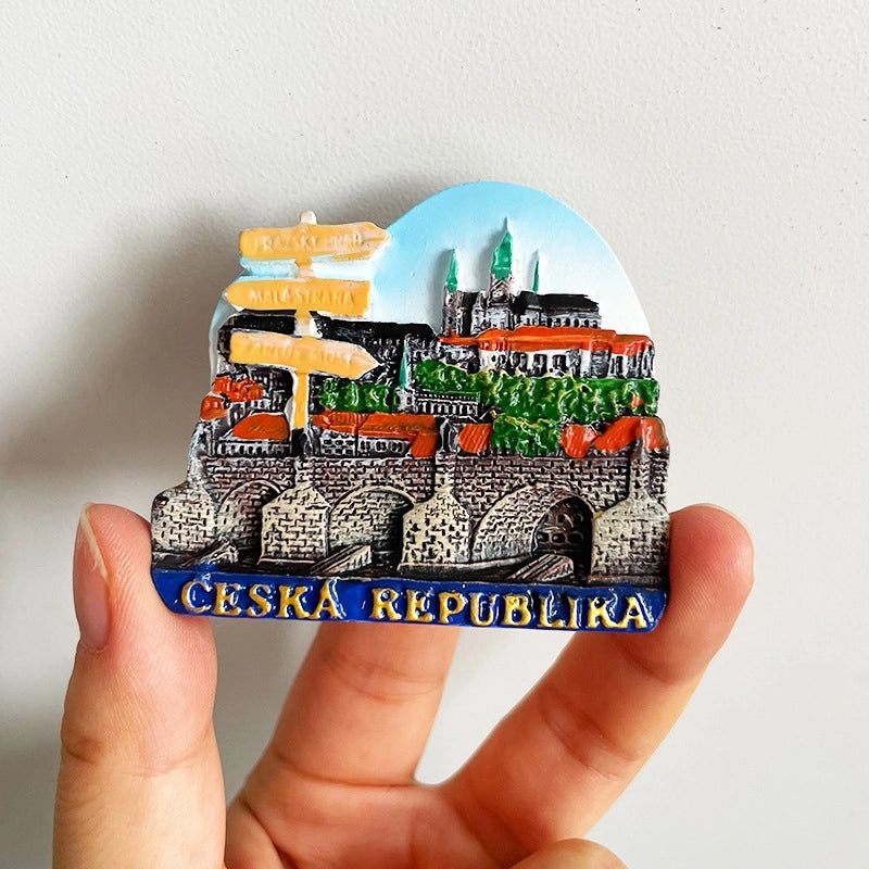 3D Travel Refrigerator Magnet Stickers Europe Cities Souvenirs Creative Tourist Gifts|Home Decor & Magnets