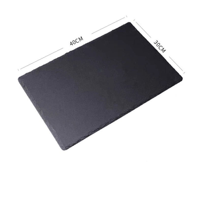 Japanese-Korean Style Black Slate Dinner Plate for Sushi Dessert Western Food Steak | Dinnerware & Plates