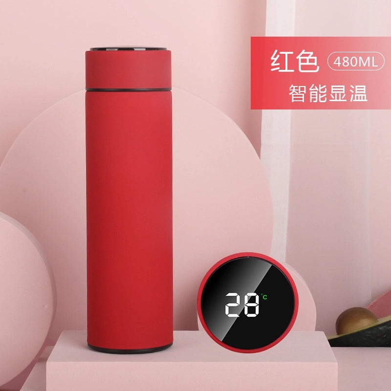 智能温度测量保温杯 LED触控显示水杯 哑光创意商务礼品 定制LOGO|智能温控水杯