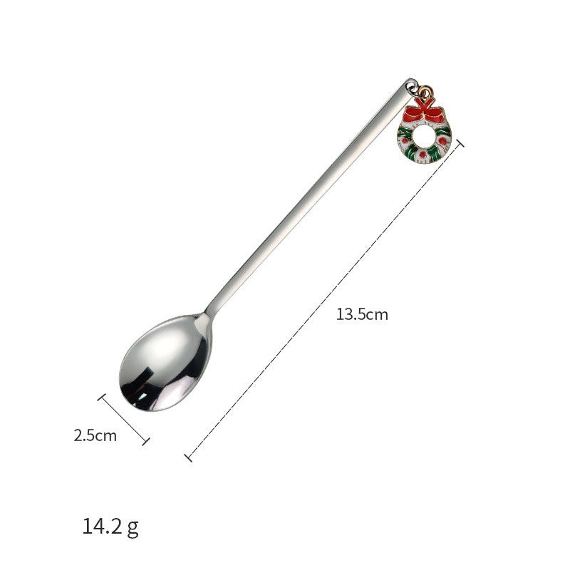 Christmas Tree Santa Claus and Elk Stainless Steel Tableware Set|Holiday Kitchen & Dining