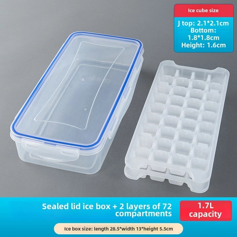 Multi-layer Plastic Ice Cube Tray with Lid | Kitchen & Dining Accessories