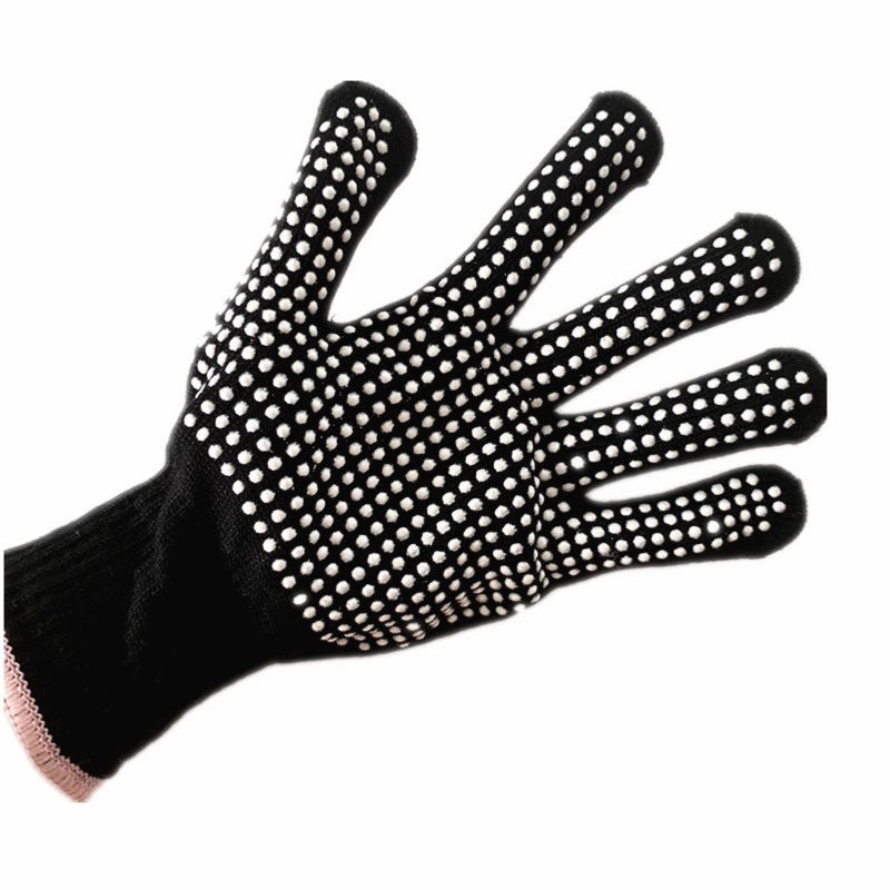 Heat Resistant Hairdressing Gloves with Silicone PVC Beads for Curling Iron and Straightening | Hair Styling Gloves