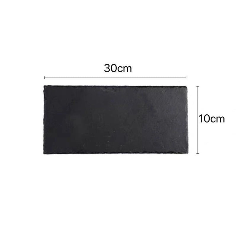 Japanese-Korean Style Black Slate Dinner Plate for Sushi Dessert Western Food Steak | Dinnerware & Plates