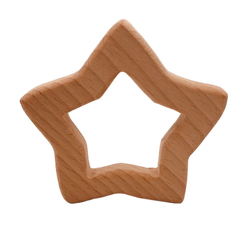 Natural Beech Wood Baby Teether Toys|Baby Teethers & Soothing Toys