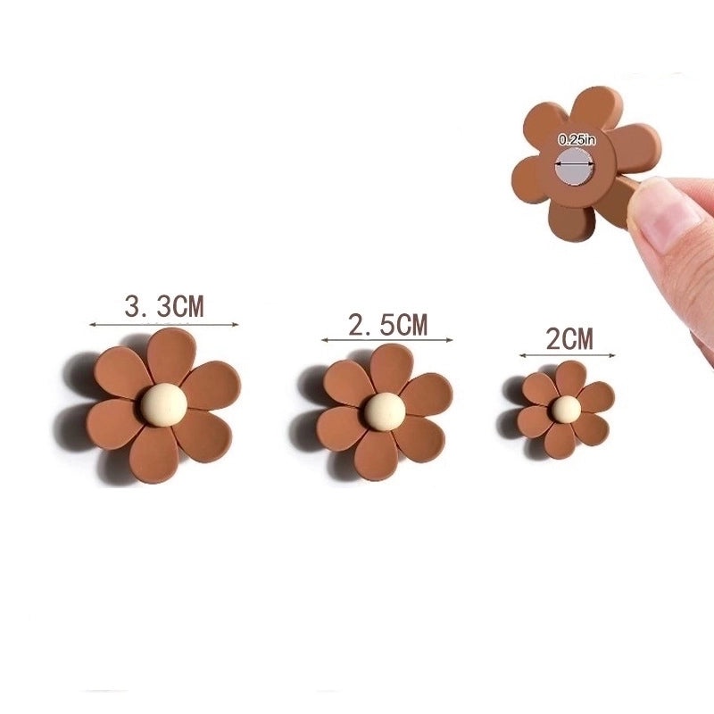 Minimalist Floral Resin Refrigerator Magnet Decorative Art Piece|Home Decor & Kitchen Accessories