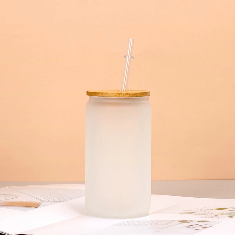 Mason Cup with Bamboo Lid and Straw|Outdoor Drinkware