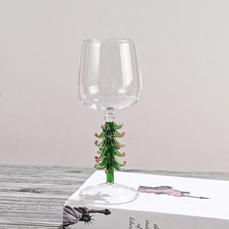 Elegant Solid Color Floral Glass Wine Tumbler | Glassware & Drinkware