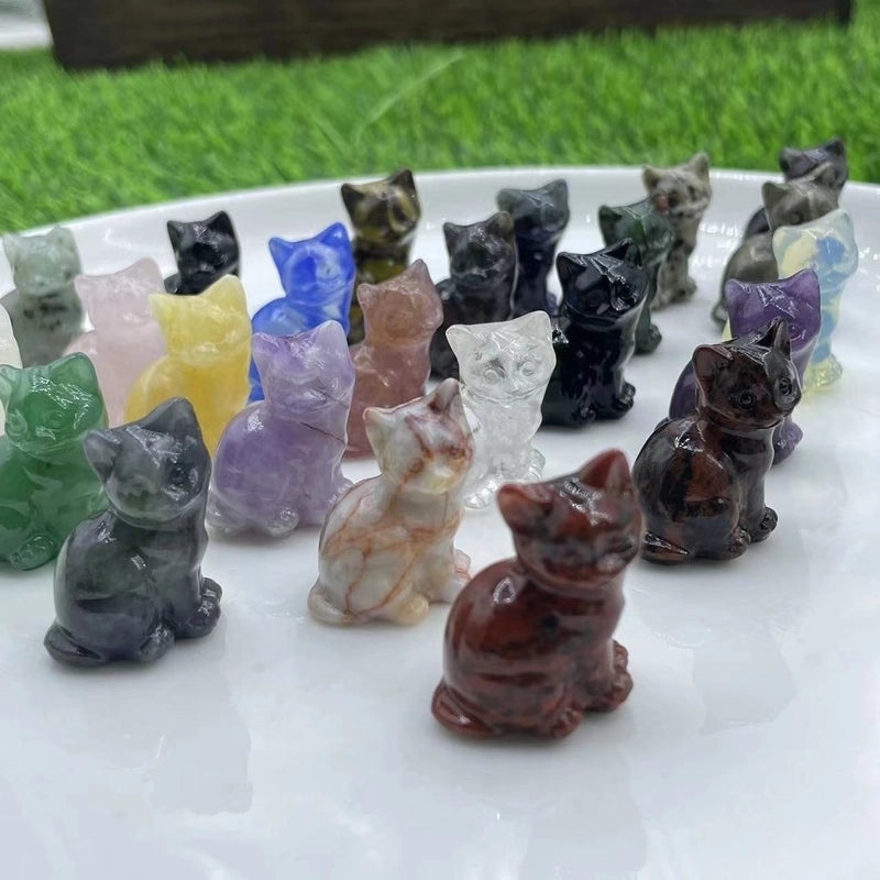 Adorable Gemstone Animal Figurines Decorative Artificial Ornaments|Home Decor
