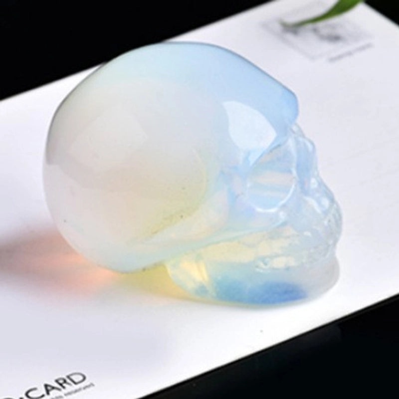 Minimalist Halloween Skull Gem Crystal Ornaments | Halloween Decorations