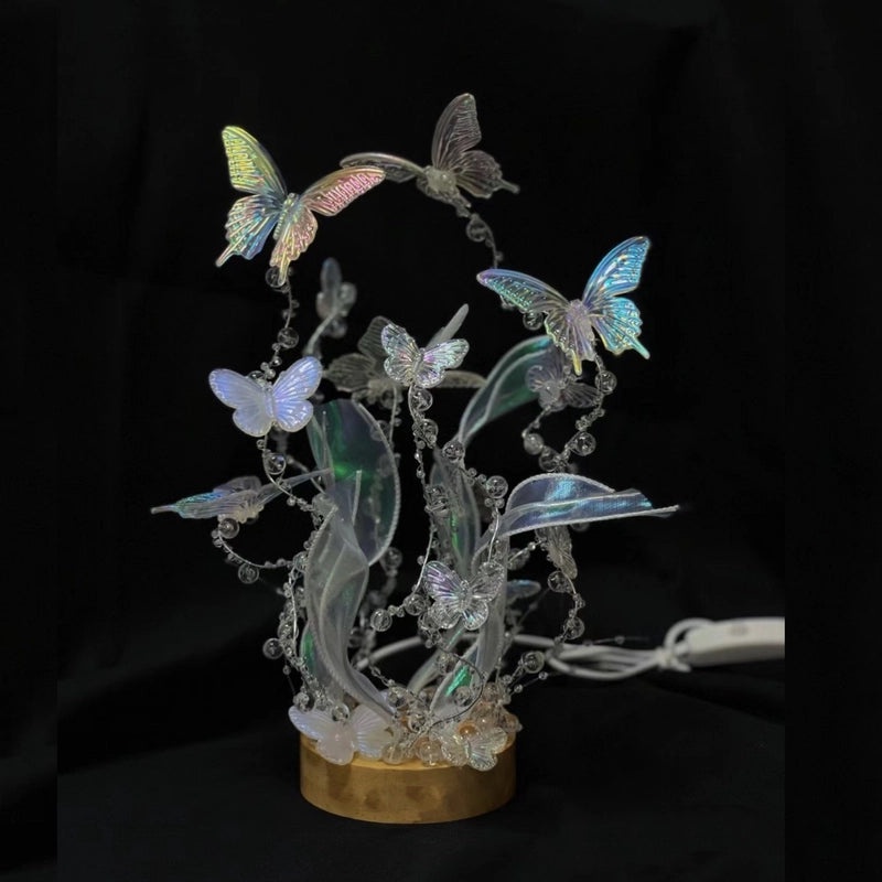 Handmade Butterfly Night Light Full DIY Set Romantic Bedroom Bedside Lamp Birthday Gift for Male or Female|Home Decor & Lighting