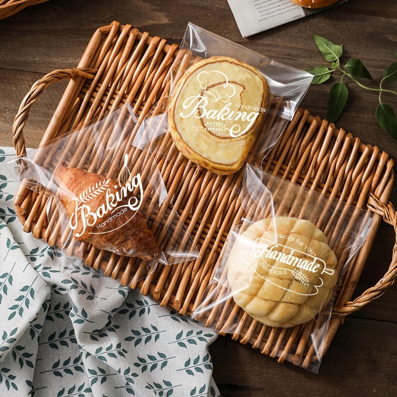 Disposable Sealed Bread Bags for Baking Food Packaging Oil-proof Paper Toast Sandwich Donut Cookie Bags|Kitchen Storage Bags