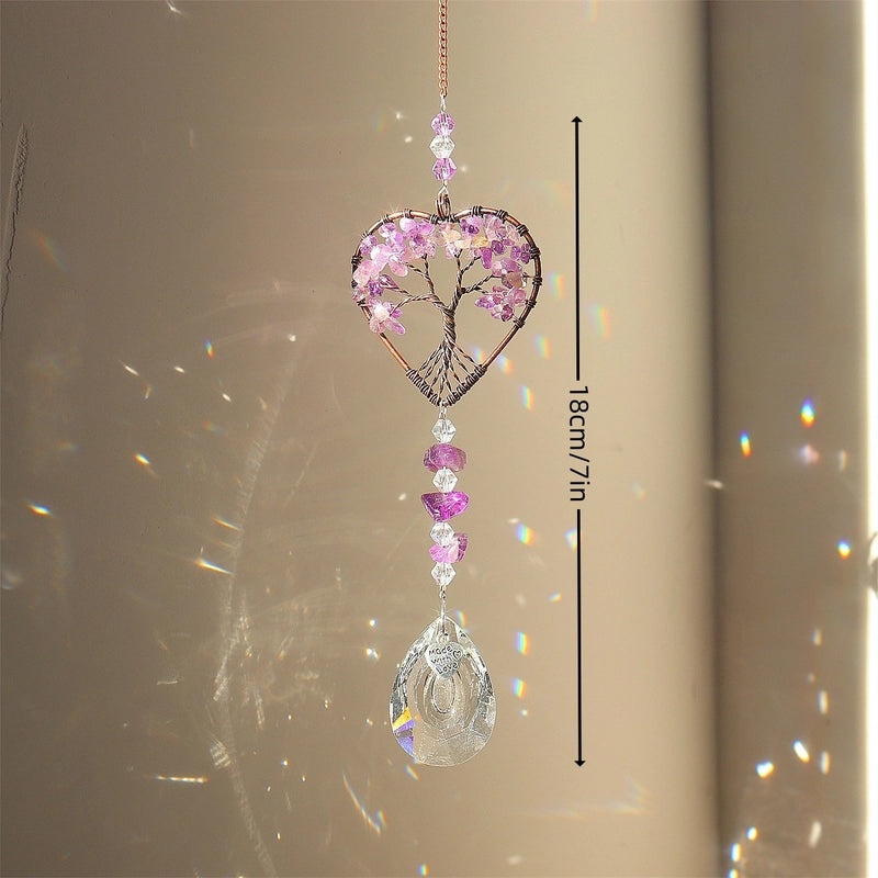 Romantic Heart-Shaped Crystal Pendant Charming Artificial Decoration for Home|Home Decor & Accessories