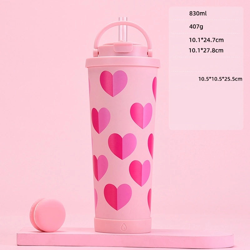 Red Heart Stainless Steel Thermos Cup 304 Material 1 Pc|Drinkware & Thermoses