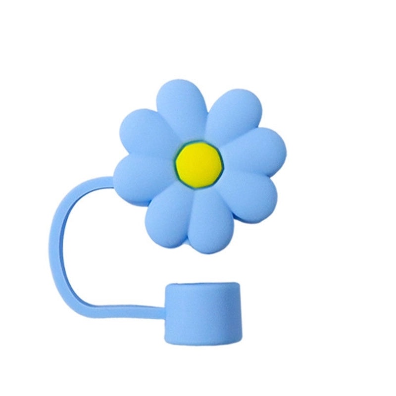 Floral PVC Straw Decorative Lid 1 Piece | Drink Accessories