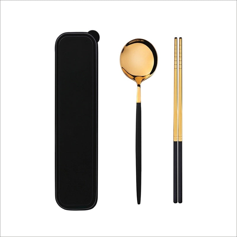 Stylish Solid Color Stainless Steel Tableware Set for Everyday Use | Kitchen & Dining