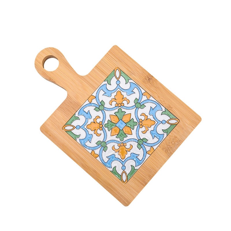 Stylish Geometric Wooden Placemat Single Piece|Home & Kitchen Accessories