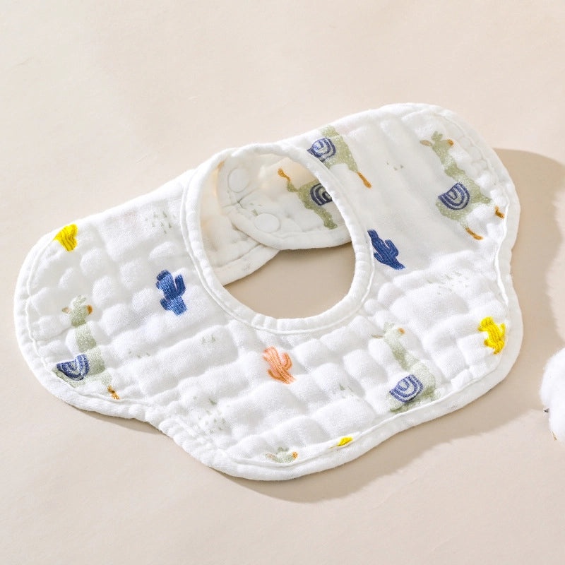 Adorable Cartoon Bear & Elephant Cotton Burp Cloths for Babies|Baby Accessories