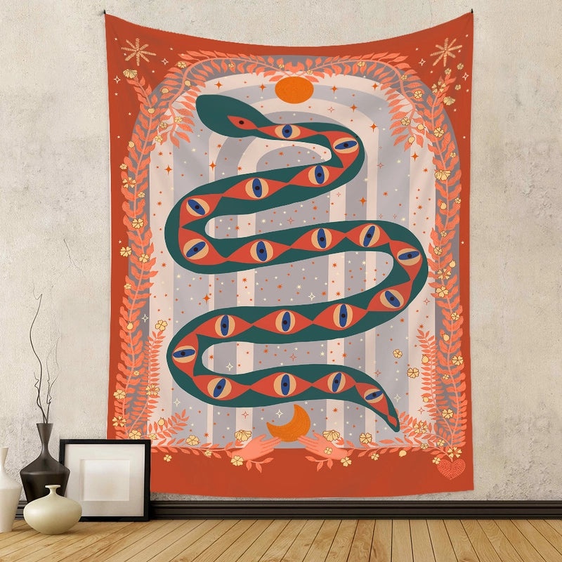 Bohemian Snake Print Decorative Wall Hanging Tapestry | Home Decor