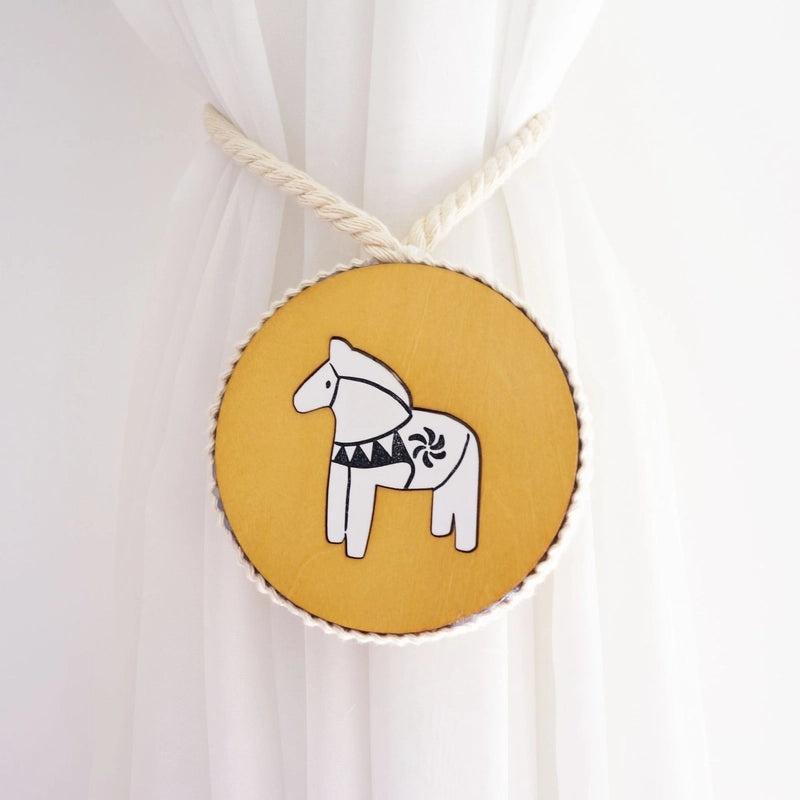 Adorable Cactus Deer Wooden Curtain Tieback | Home Decor Accessories