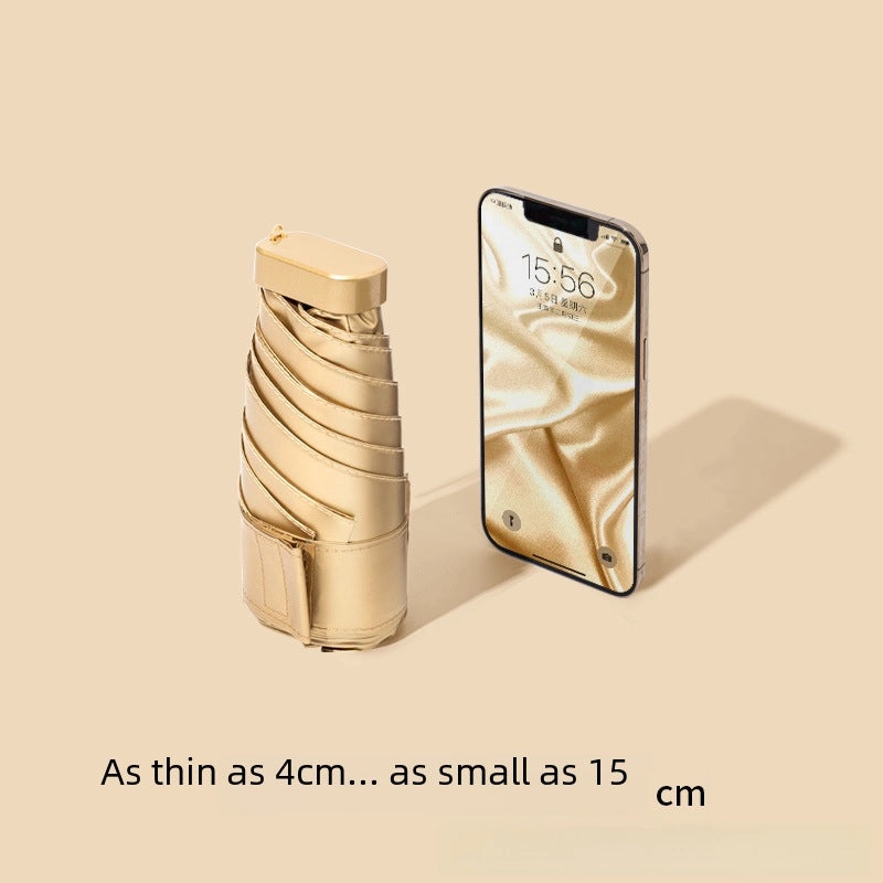 Zhiumbrella Dual-use Sun and Rain Protection Folding Umbrella Compact Portable Mini Flat Umbrella|Umbrellas & Rain Gear