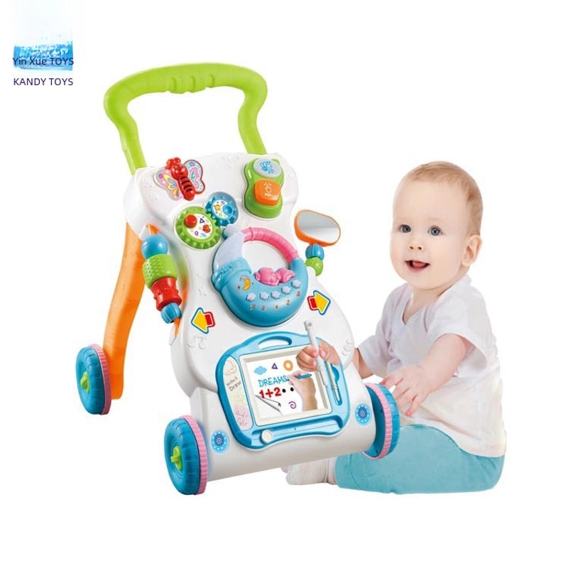 Adjustable Speed Baby Walker Trolley with Music and Anti-flip Design | Baby Strollers & Walkers