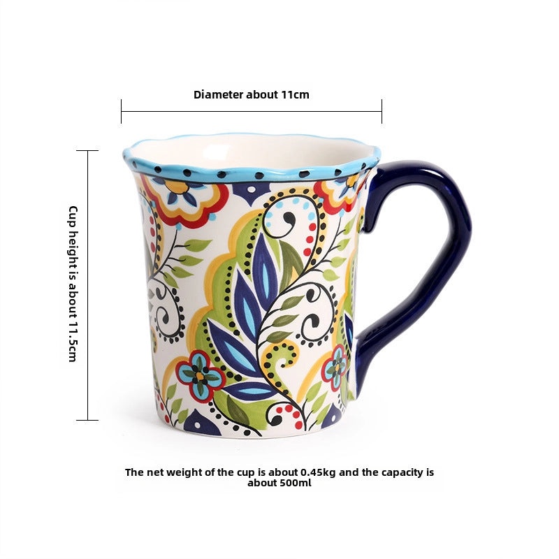 Creative Hand-painted Irregular Ceramic Plate Set | Home & Kitchen Tableware