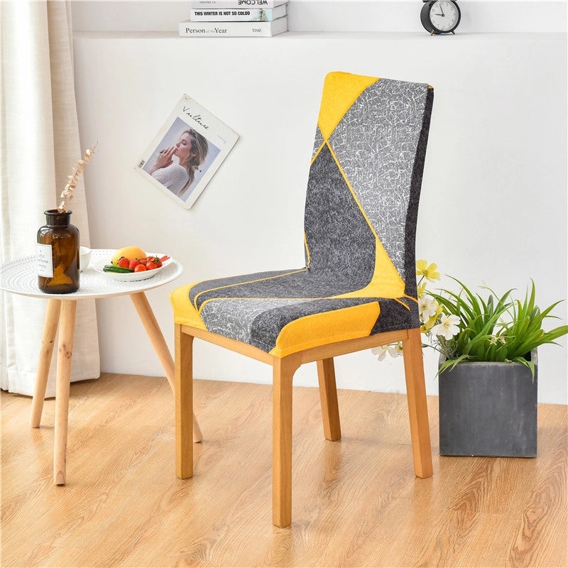 Minimalist Geometric Polyester Chair Cover for Casual Elegant Decor | Home Decor & Furniture Accessories