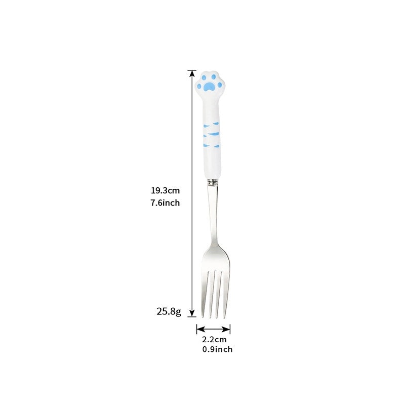 Adorable Cat-Themed Stainless Steel and Silicone Tableware Set|Kitchen & Dining