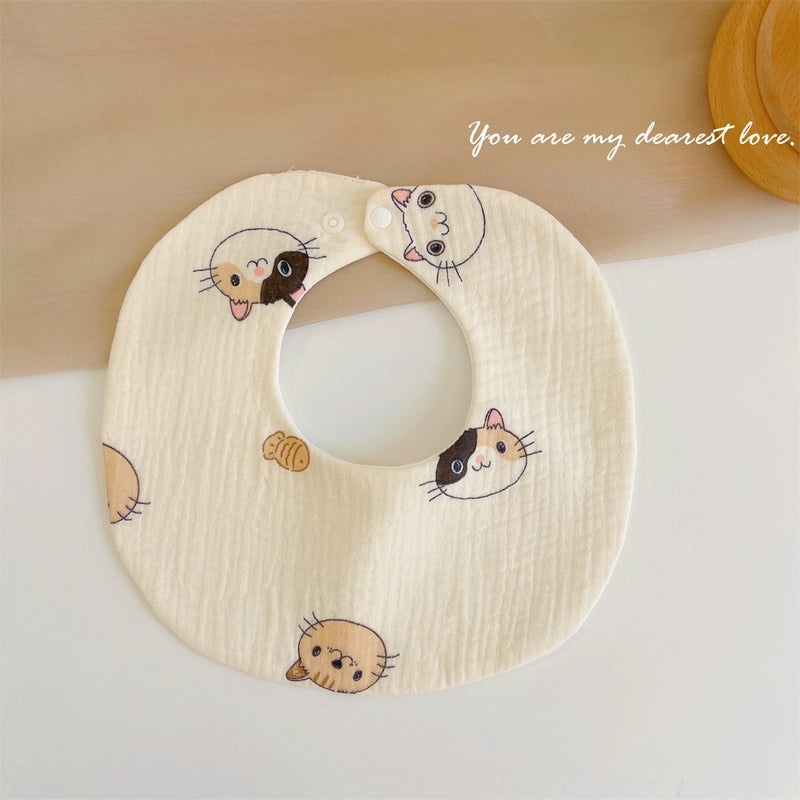Baby Soft Cotton Gauze Newborn Bib Waterproof Absorbent Scarf for Autumn Winter|Baby & Kids Accessories
