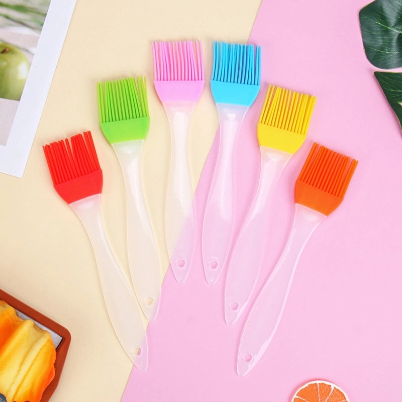 Small Silicone BBQ Oil Brush Non-Lint High Temp Baking Brush with Plastic Handle | Kitchen Tools & Accessories