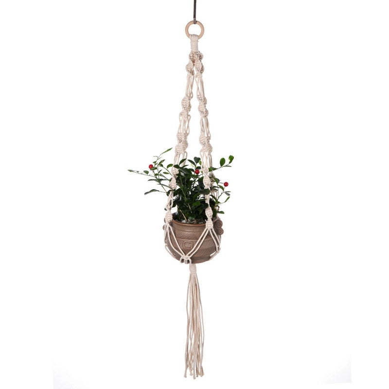 Handmade Nordic Cotton Rope Hanging Basket Net for Flower Pots Wall Decor|Home Decor