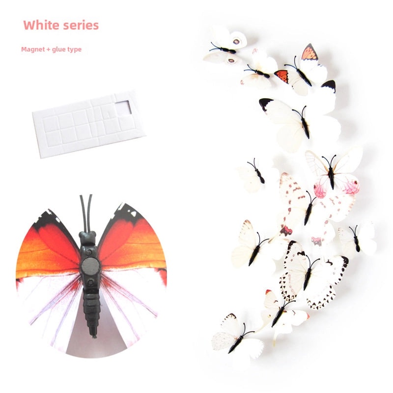 3D Butterfly Wall Stickers for Curtains and Fridges, 12 Sets Decorative Decals for Living Room, Mall, Wedding Room|Home Decor Wall Stickers