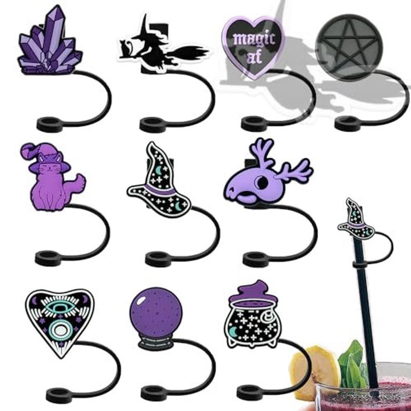 Adorable Devil Eye Star Silica Gel Straw Cap Set | Drinkware Accessories