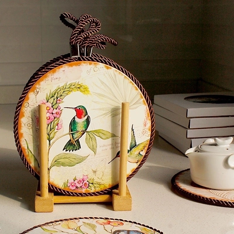 Floral Ceramic Placemat for Casual Vacation Dining 1 Piece|Home & Kitchen Table Linens