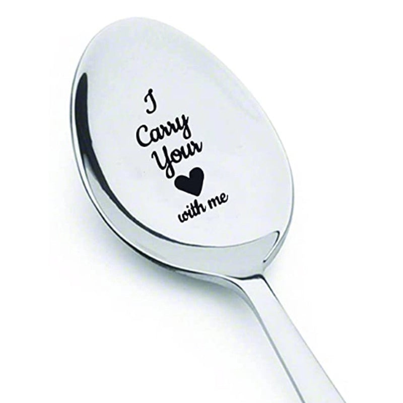 Valentine's Day Gift Stainless Steel Long Handle Spoon with Lettering | Kitchen & Dining