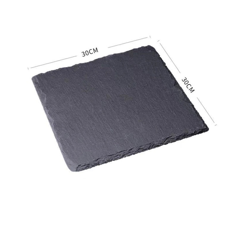 Japanese-Korean Style Black Slate Dinner Plate for Sushi Dessert Western Food Steak | Dinnerware & Plates